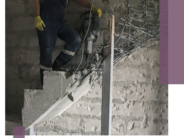 Демонтаж металлических и бетонных лестниц в Курске