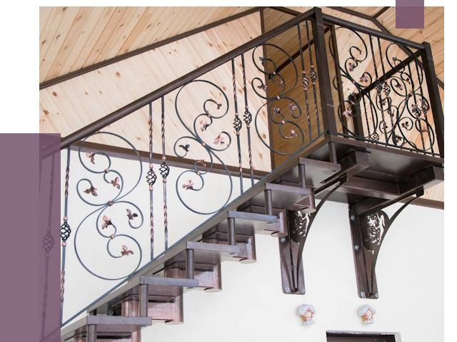 Кованые лестницы в Курске от 81307 руб. под ключ