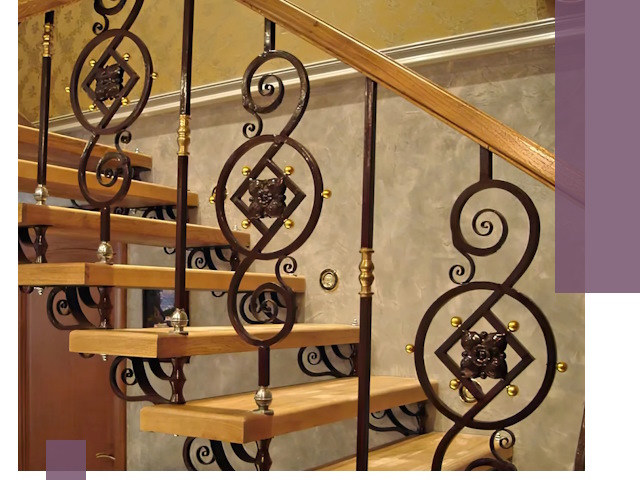 Изготовление кованых лестниц под ключ в Курске