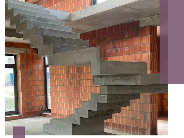 Изготовление бетонных лестниц под ключ в Курске