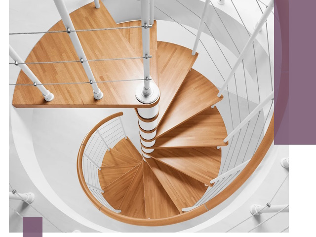 Изготовление винтовых лестниц под ключ в Курске