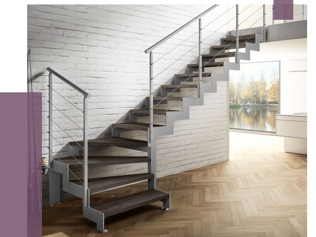 Г-образные лестницы под ключ в Курске от 37787 руб. | ПРОЛЁТ-Кус