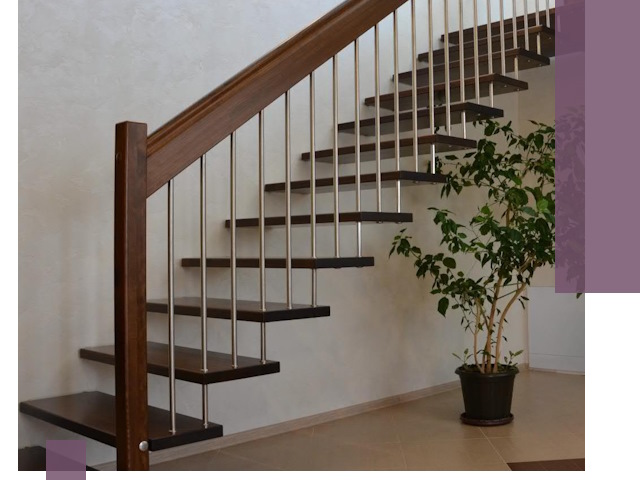 Лестницы на больцах под ключ в Курске – изготовление и монтаж