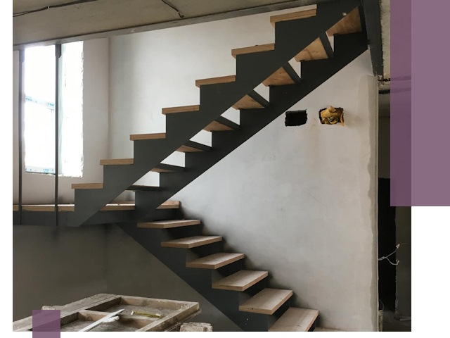 Изготовление лестниц на металлокаркасе в Курске от производителя