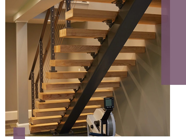 Лестницы на монокосоурах под ключ в Курске - изготовление и монтаж