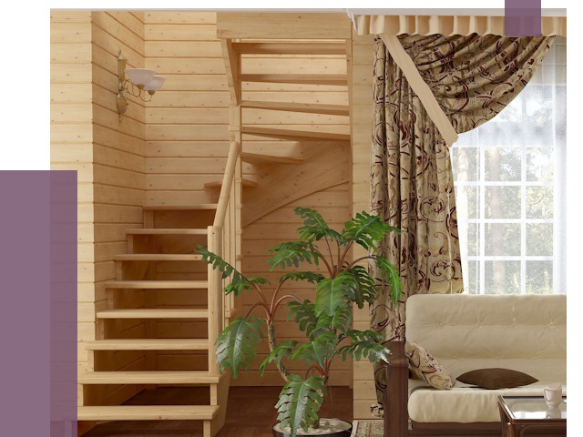 Лестницы для дачи в Курске от 77398 руб.  | ПРОЛЁТ-Кус