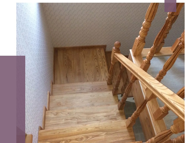 Сосновые лестницы в Курске под ключ от 8235 руб.  | ПРОЛЁТ-Кус