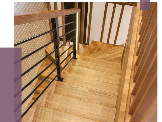 Лестницы из ясеня в Курске под ключ от 10216 руб. 