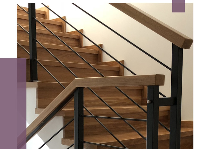 Обшивка металлической лестницы деревом в Курске от 4430 руб.