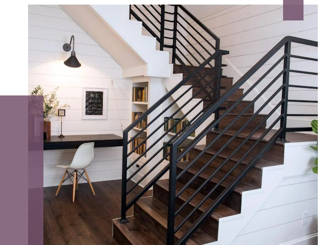 Перила для лестницы в доме в Курске от 7557 руб. — ПРОЛЁТ-Кус