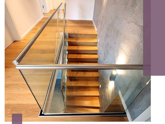 Перила для лестницы в доме — изготовление и монтаж в Курске