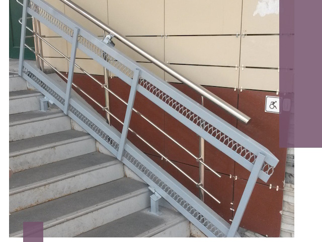 Изготовление откидных пандусов под ключ в Курске