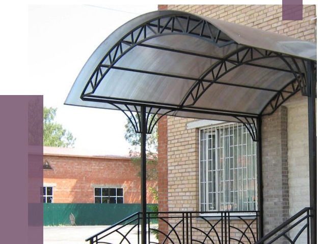 Металлические навесы и козырьки в Курске от 13030 руб.