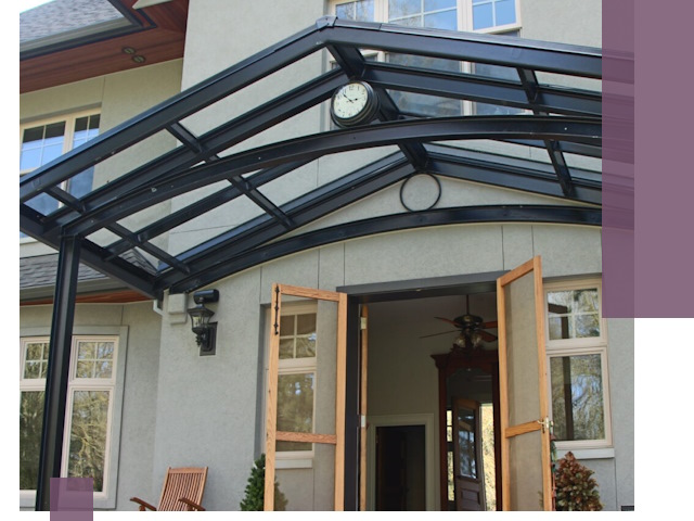 Изготовление и монтаж навесов и козырьков в Курске