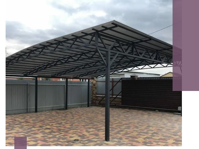 Недорогие навесы под ключ в Курске — изготовление и монтаж