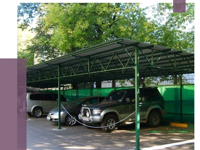 Навесы для парковки в Курске от 81828 руб. заказать | ПРОЛЁТ-Кус