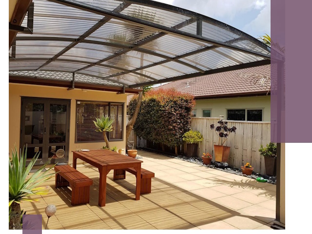 Навесы во двор под ключ в Курске — изготовление и монтаж