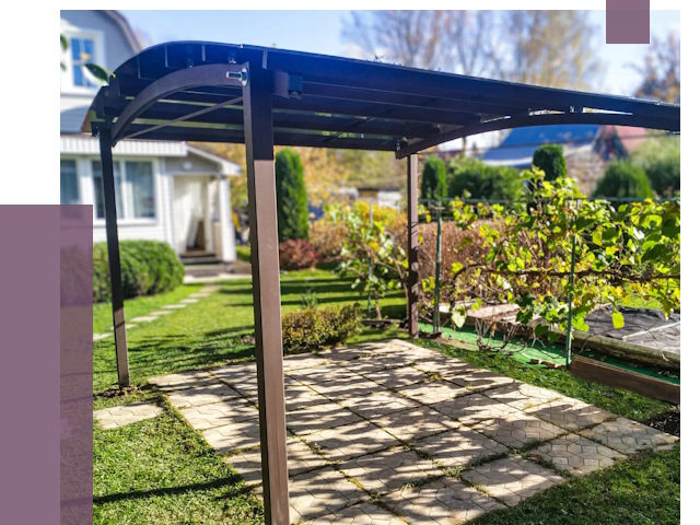 Навесы для дачи в Курске от 12978 руб. под ключ — ПРОЛЁТ-Кус