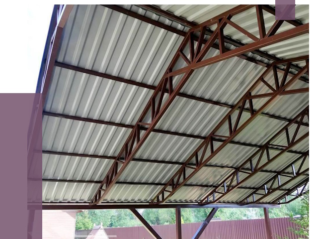 Навесы из профнастила в Курске от 7505 руб. | ПРОЛЁТ-Кус