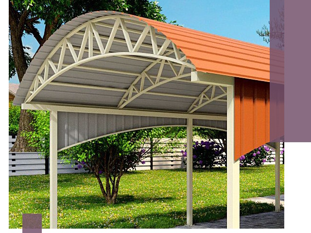 Навесы из профнастила под ключ в Курске — установка и монтаж