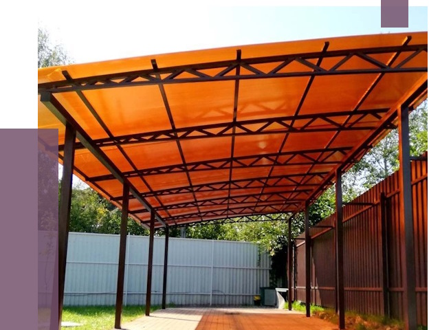 Односкатные навесы под ключ в Курске от 13395 руб. 