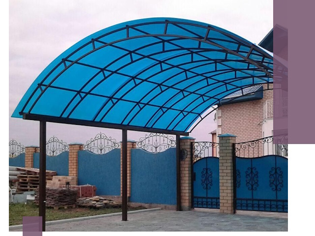 Арочные навесы под ключ в Курске — изготовление и монтаж