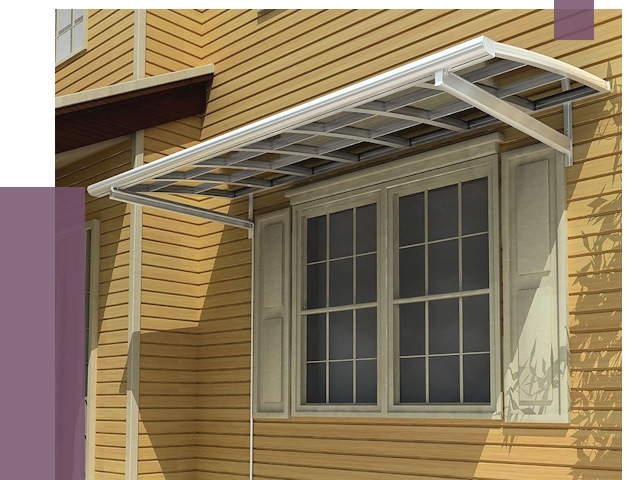 Козырьки над окнами в Курске от 7766 руб. — монтаж, покупки | ПРОЛЁТ-Кус