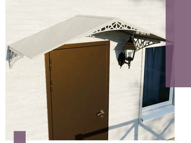 Металлические козырьки на входы и террасы в Курске