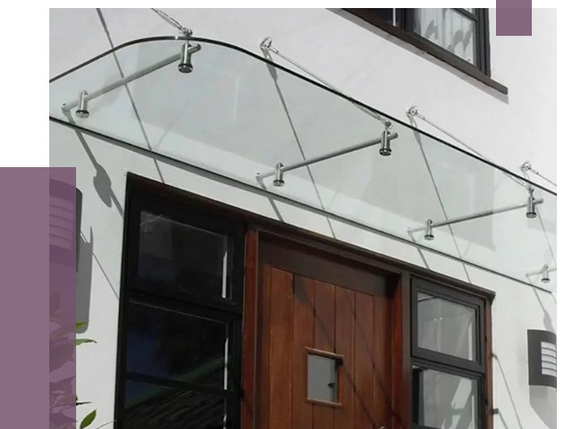 Стеклянные козырьки в Курске от 19284 руб. | ПРОЛЁТ-Кус