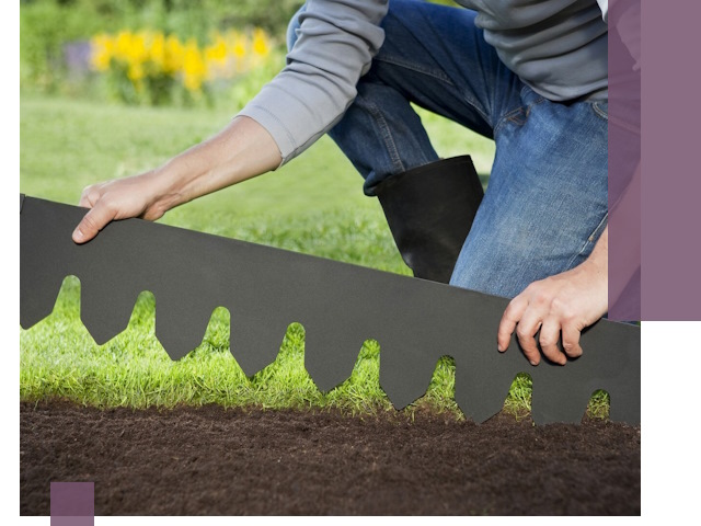 Металлические бордюры для газона в Курске — изготовление и монтаж