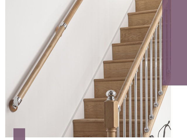 Пристенные поручни из стали и нержавейки под монтаж в Курске